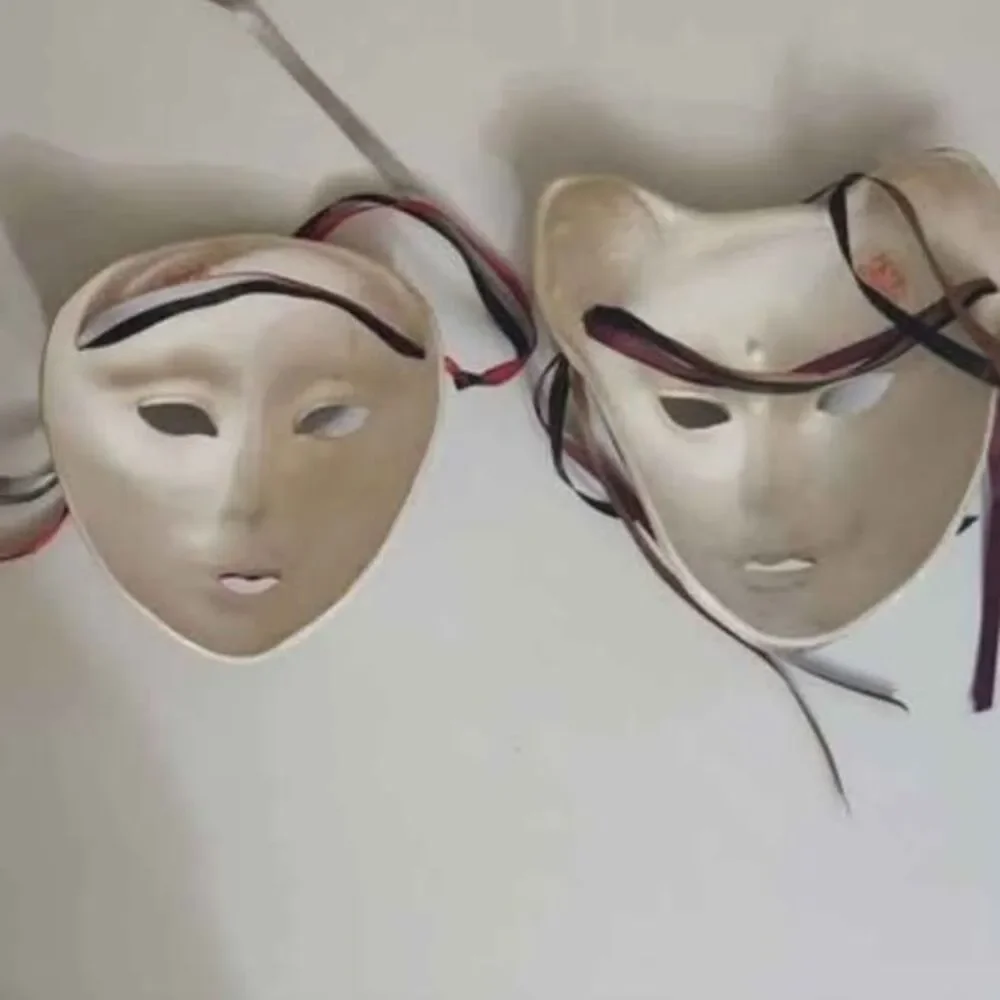 Vintage 1980s Cat and Music Masks